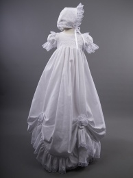 Lori by Millie Grace - Bo-Peep Cotton & Lace Gown with Bonnet